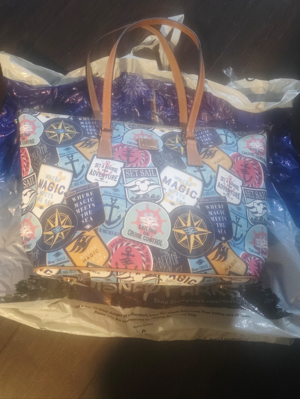 Disney Cruise Line Luggage Stickers  Tote Bag Dooney & Bourke Special Mother Day